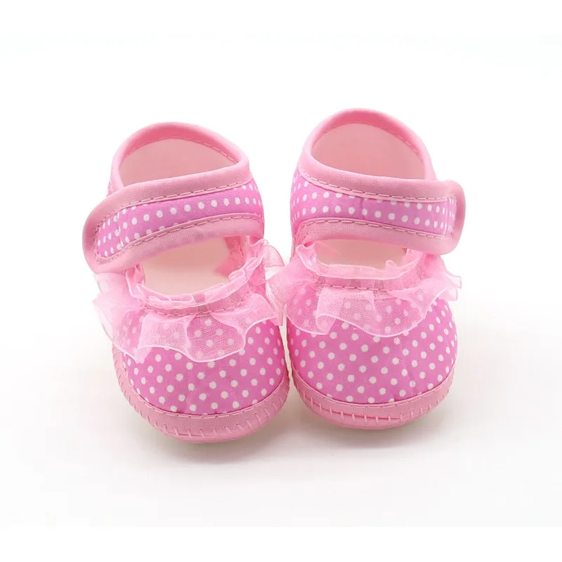 

Toddler Shoes Lace Newborn Girls Polka baby Soft Dot Baby Moccasins Spring Booties boy Shoes