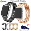Luxury Steel link bracelet strap for apple watch band 44mm/40mm/42mm/38mm for iwatch series 5/4/3/2/1 metal wrist belt watchband ► Photo 1/6