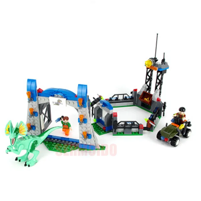 Compatible with Legoings 75928 Jurassic World Dinosaur Park Velociraptor Blue Helicopter Pursuit Building Blocks Toys