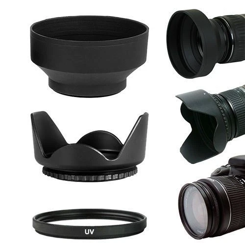 58mm Lens Hoods & Uv Filter Lens Protector Kit For Canon 1300d 800d 760d  750d 650d 600d 100d 80d 70d 77d 60d And 18-55mm Lens - Camera Lens Hoods -  AliExpress