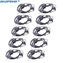 10 шт. Любительское радио Baofeng 2pin K порт КАПСЮЛЬ ptt mic гарнитура для портативной иди и болтай walkie talkie “иди и BAOFENG UV-5R UV-82 BF-888S 2 way Радио