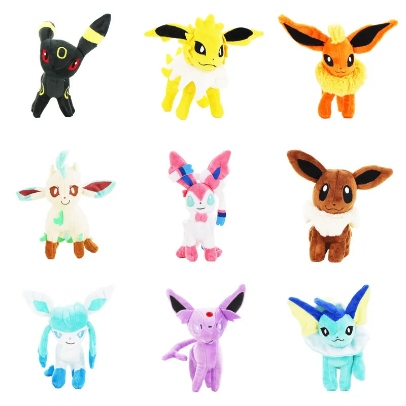 9 стилей 22 см стенд Eevee Sylveon Espeon flarion Umbreon Glaceon Jolteon Vaporeon Leafeon мягкие животные плюшевые игрушки