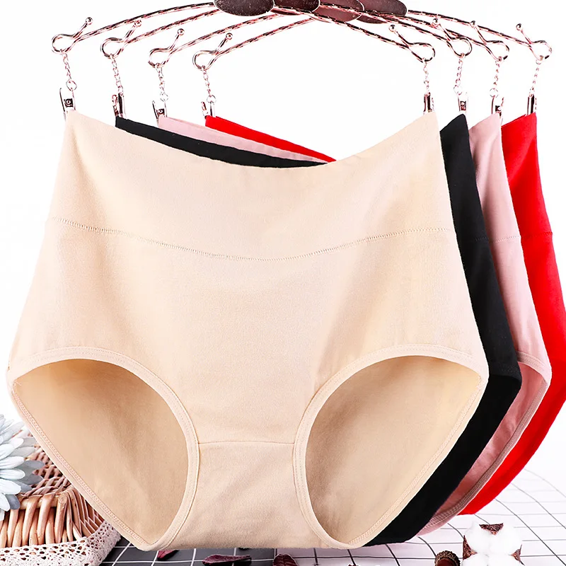 

La MaxPa Women Tummy Control Panties High Waist Cotton Briefs L to 5XL Comfortable Underwear Ladies Underwear k2021