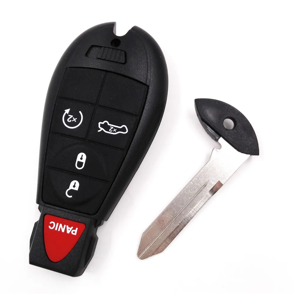 GOOD For Jeep Fobik Smart Remote Car key For DODGE/Chrysler 433Mhz 5 Button+Panic Blade with ID46 Electronic Chip