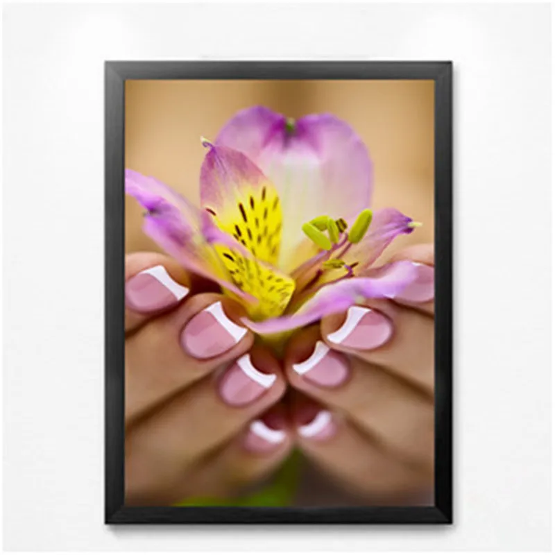 

Frameless colorful fashion nail art canvas painting posters prints wall paintings for room decoration living room decor DP0375