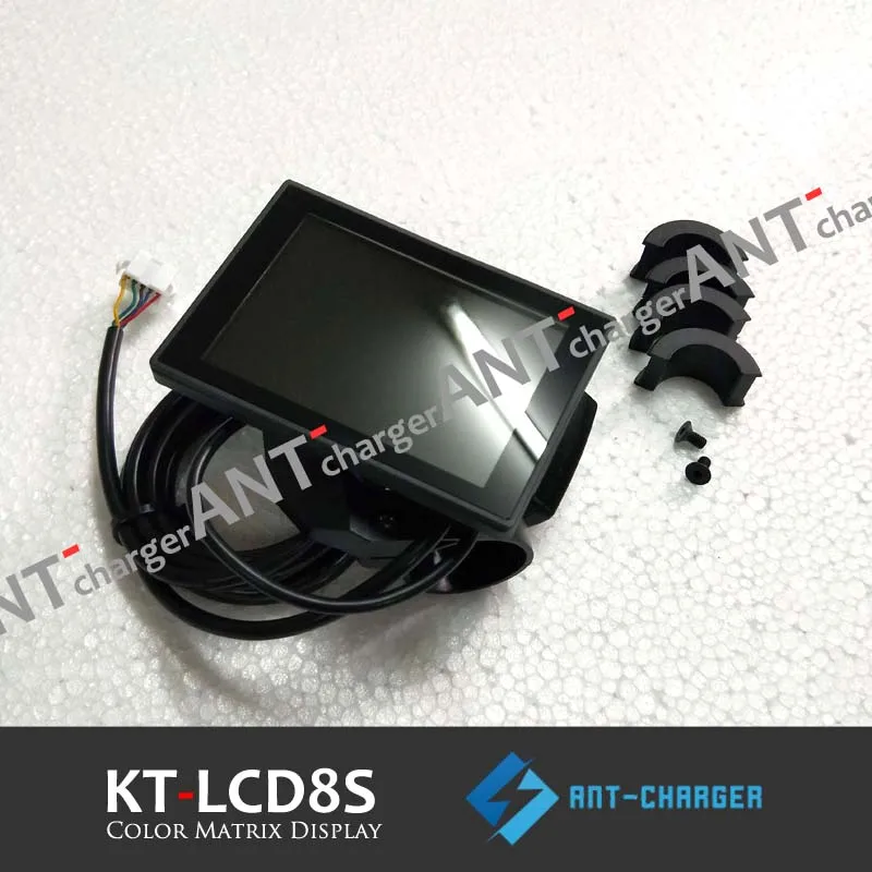Free Shipping E-bike 24V 36V 48V KT-LCD8S Color Matrix Display Ktlcd8s Intelligent Meter KT LCD8S Black Control Panel With 5 Pins Connector Plug For KT Controller Electric Bicycle Ebike Parts (3)-1