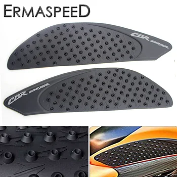

For Honda CBR600RR 2007-2012 Pair Motorcycle Rubber Fuel Tank Non-slip Pads Knee Side Racing Driving Slide Protectors Black