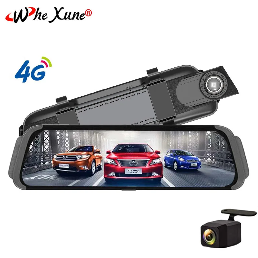 

WHEXUNE 4G Car DVR Camera rearview mirror GPS FHD 1080P Android Dash Cam Navigation ADAS Video Recorder Dual Lens Reverse image