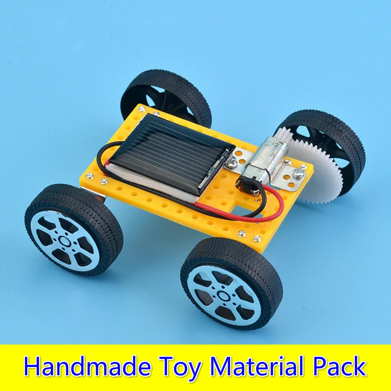 Mini Solar Plane Assembled Toy Kids Educational Science Experiment DIY Gift