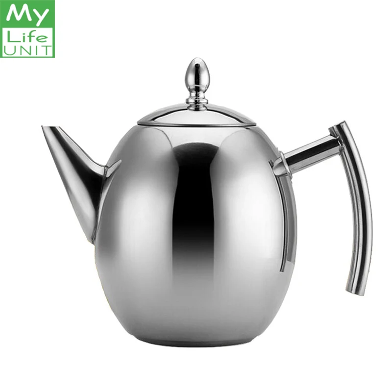 

MyLifeUNIT Stainless Steel Teapot with Infuser Tea Filter Tea Infuser Pot with Lid Suitable for Induction cooker
