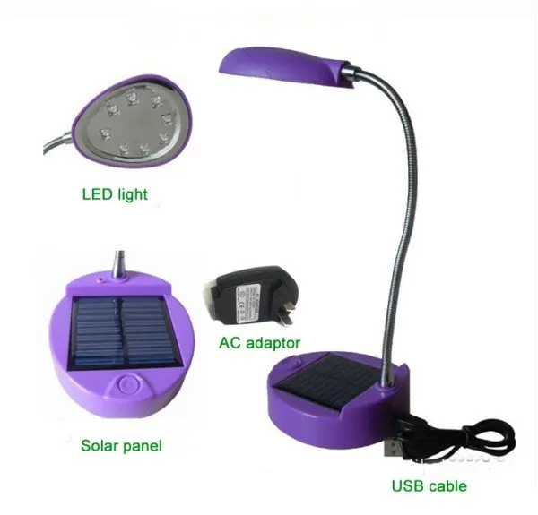 8led Super Bright Solar Desk Lamp Ac Usb Ed Reading Light 8led Super Bright Solar Desk Lamp Ac Usb Ed Reading Light For Students 48pcs Lot Free Shipping In Led Lamps From Lights Lighting On