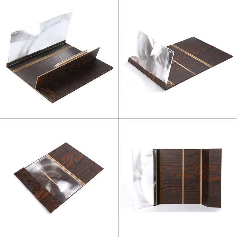  12 inch wooden Mobile Video Screen Magnifier High Definition Mobile Phone Screen Amplifier with Woo