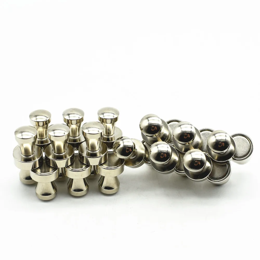 

Drawing Pin Dia.12mm Stainless Steel Magnetic Thumbtack Neodymium Magnets Office Home and School Using 12pcs