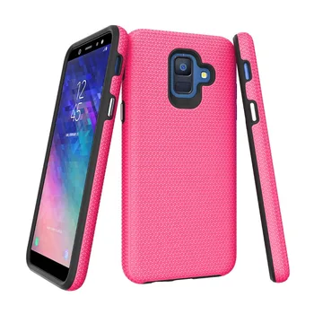 

For Galaxy A6 2018 2 In 1 Hybrid Impact Phone Case For Samsung Galaxy A6 Plus 2018 Car Magnetic Holder Shock Resistant Slim Case