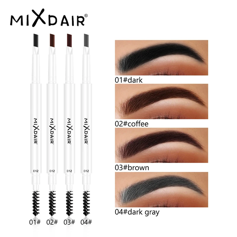 

MIXDAIR Eyebrow Pencil 4 Colors Natural Long Lasting Paint Eye Brow Tint Double-end Waterproof Eyebrow Pen Beauty Make Up