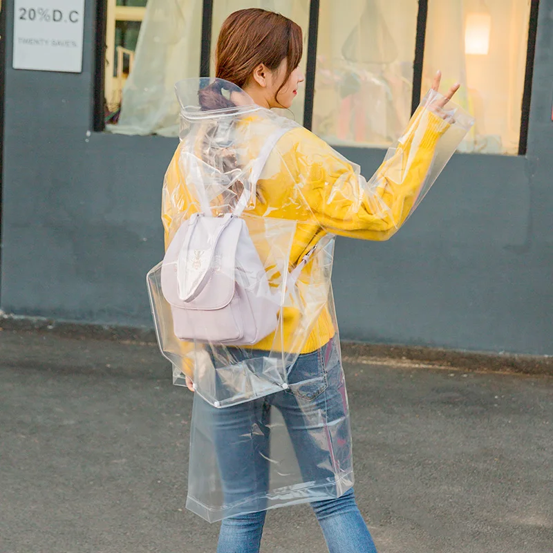 

Transparent Long Raincoat Women Men,Rain coat Poncho Capa De Chuva Travel chubasqueros impermeables mujer Fashion Show