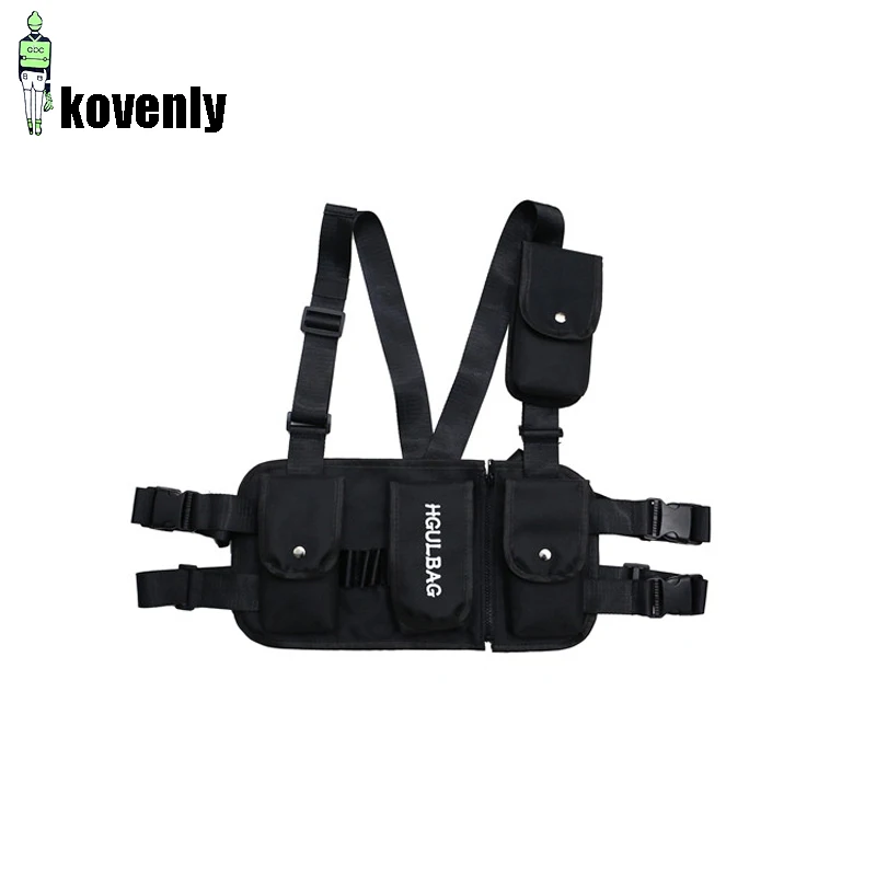Achat Mode poitrine plate forme pour hommes taille sac ins Streetwear fonctionnel tactique hanche hopépaule sac sacs à bandoulière hommes toile sacs B42