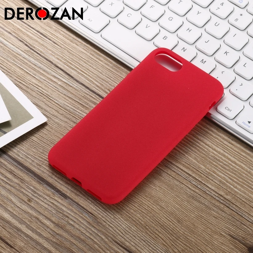 

DEROZAN Phone Case For Apple iPhone 7 Case X 6 XS Max 6S XR 8 Plus SE 5S 5 Soft TPU Matte Scrub Back Cover Protective Shell