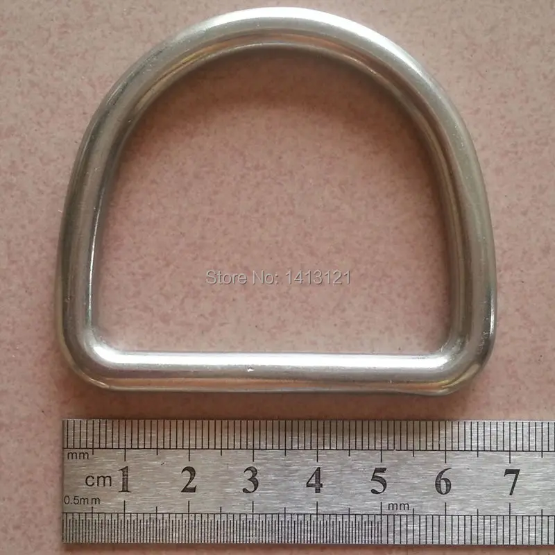 

free shipping 50*45mm metal buckle stainless steel D ring hanging buckle Handmade leather Traction ring bag DIY hardware part