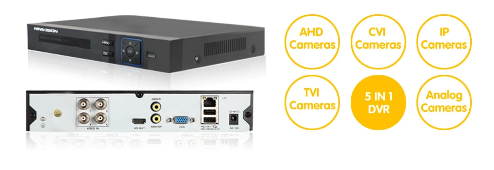 1080 P 4MP 5MP 5в1 AHD CVI TVI CVBS 4CH CCTV NVR DVR рекордер Поддержка обнаружения движения и 5 Режим записи