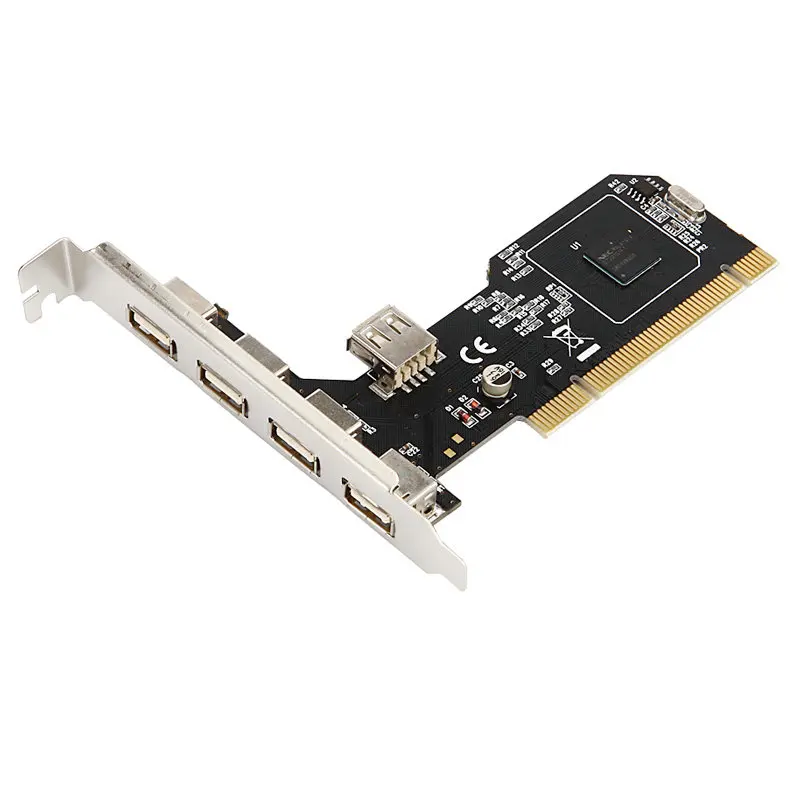 5 портов USB 2 0 Райзер-карта PCI контроллер адаптер конвертер NEC720101F1 Chipest | Компьютеры