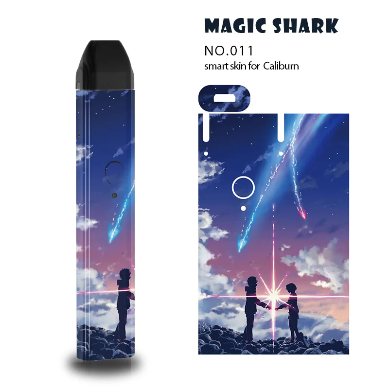 Magic Shark Новая мода лист Dreamy Lover ударопрочный ПВХ тонкая упаковка чехол наклейка пленка для Uwell caliborn 011-020