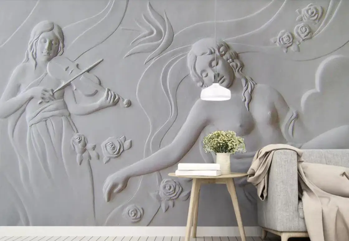Embossed Figure People Wall Mural Photo Wallpaper Bedroom Printed Paper Contact 3D Murals Papel De Parede | Обустройство дома