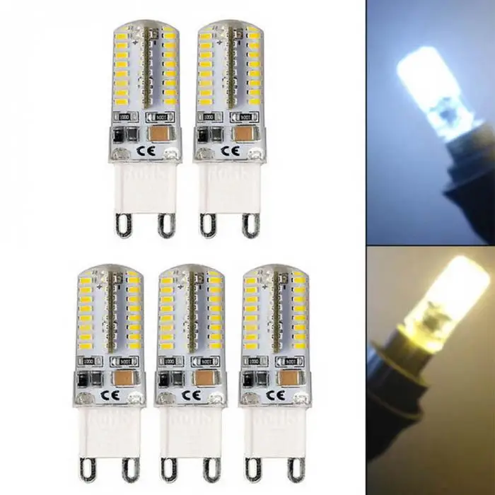 5 шт. G9 5 Вт светодиодный 3014 64SMD Pin Светодиодная лампа с клиновидным цоколем лампы теплый белый/холодный GHS99