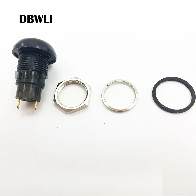 Green Waterproof On-Off Latching 12mm Push Button Switch SPST IP67