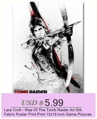 Lara Croft-Rise Of The Tomb Raider художественная шелковая ткань постер печать 13x18 дюймов Игровые картинки для гостиной настенный Декор 015