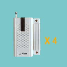 Беспроводной дверной оконный контактный датчик для GSM PSTN домашней сигнализации системы 433 МГц 4 шт./партия
