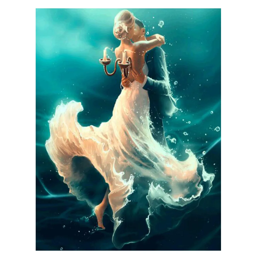 

Rhinestone Decoration Diamond Embroidery Cross Stitch 5D DIY Diamond Painting Couple Kissing diamond mosaic pictures by numbers