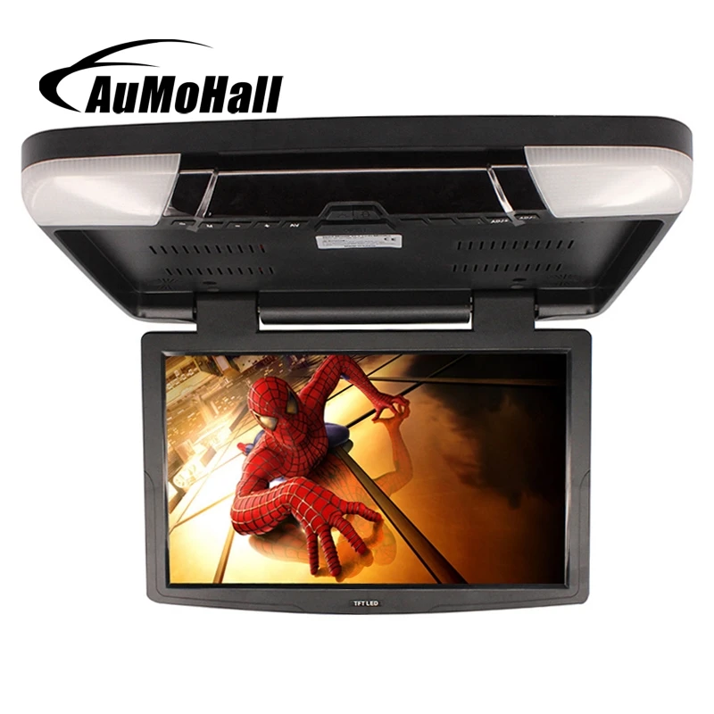 

AuMoHall 15.6 " TFT LCD Car Roof Mount Monitors Car Flip Down Monitor with 2 Video Input Auto Tunnig