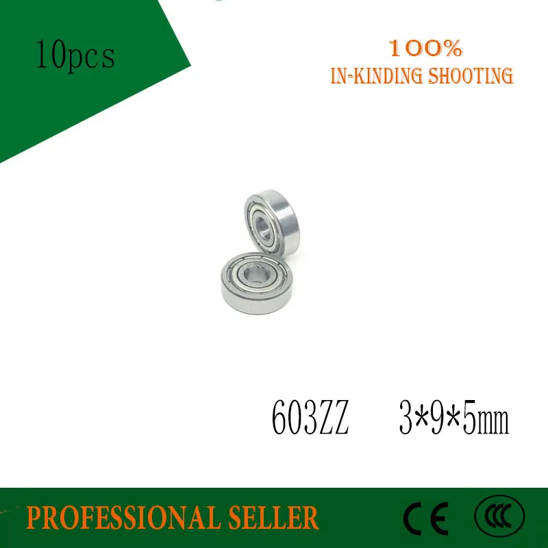 

10pcs 603ZZ Bearing 3*9*5 mm Miniature 603Z Ball Bearings 603 ZZ 603 2Z Bearing