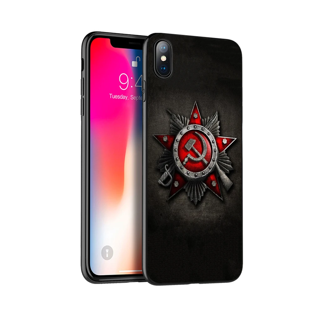 Черный чехол из ТПУ для iphone 5 5s SE 2020 6 6s 7 8 plus x 10 силиконовый XR XS 11 pro Max с российским