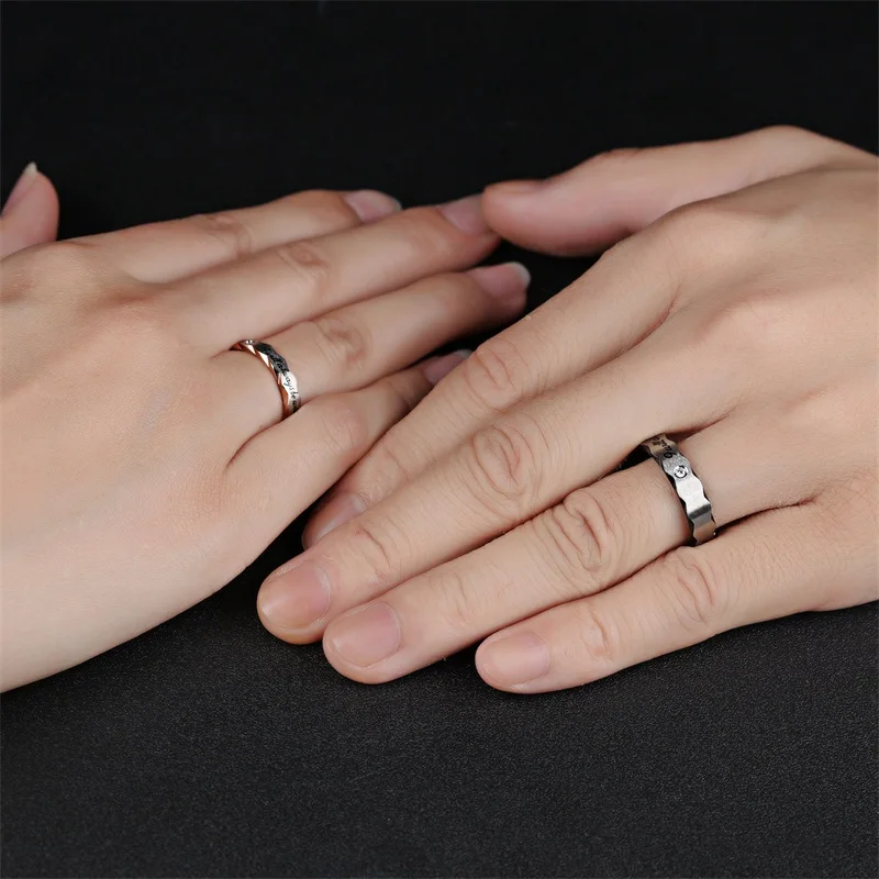 Will Always Be With You Stainless Steel Couples ring Lovers' Ring for Him and She Promise Engagement Rings Wedding Bands