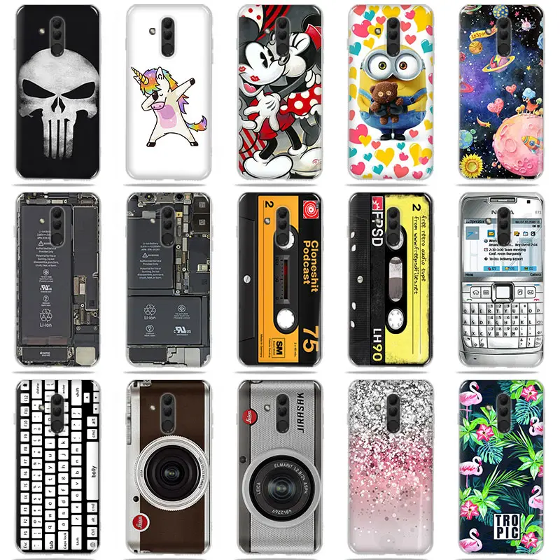 

For Huawei Mate 20 Lite Case Cover Silicone 6.3'' Cute Cartoon Phone Case For Huawei Mate 20Lite SNE-AL00 SNE-LX1 Back Cover Bag
