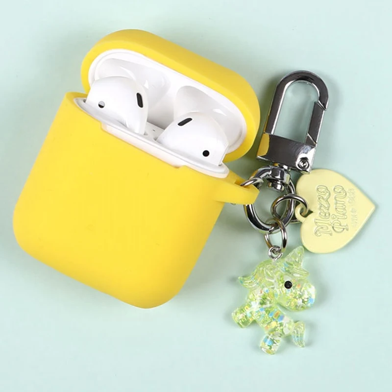 Декоративный силиконовый чехол с единорогом для Apple защитный Airpods Bluetooth наушников