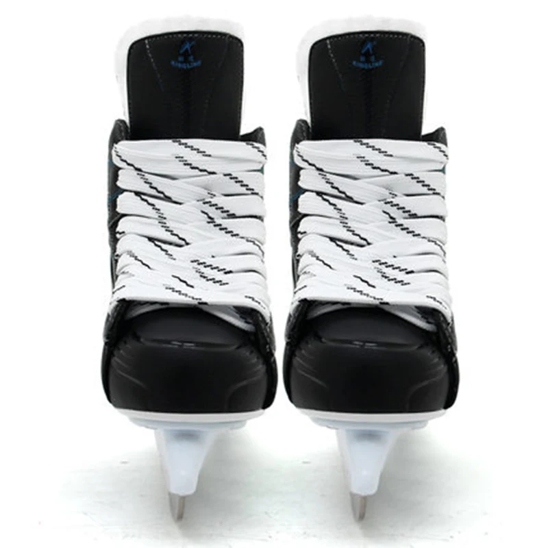 الكبار الطفل هوكي الجليد سكين التزلج رياضية الجليد تزلج الخدع أحذية جلدية الجليد شفرة الحقيقي زلاجات ثلجية Patines التزلج الأسود ID18