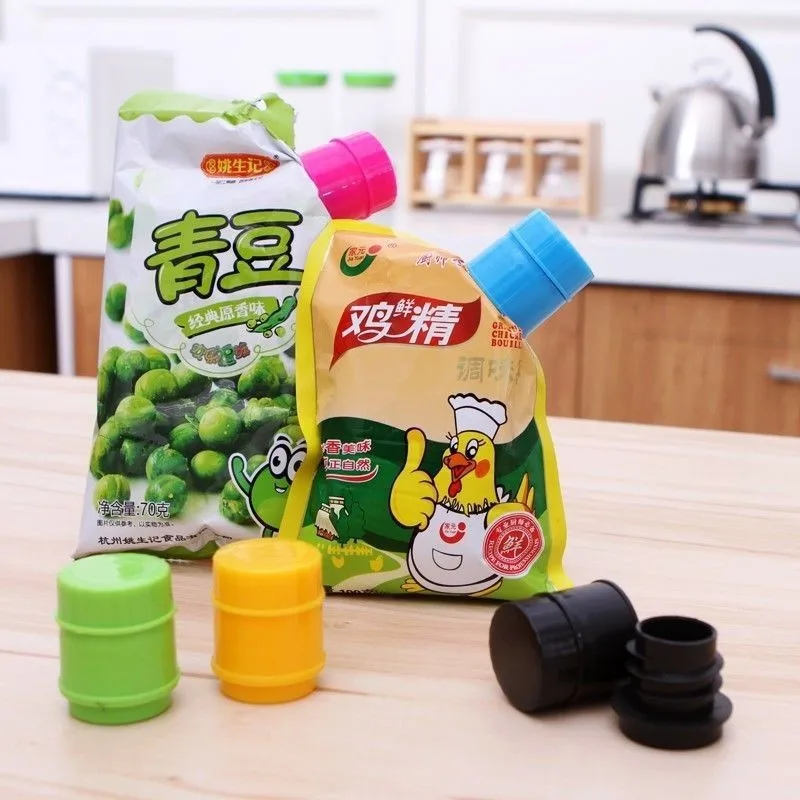 2pcs Sealing Bag Clips Seasoning Bag Discharge Nozzle Snack Seal Food Tube Sealed Clip Kitchen Storage Accessories (11)