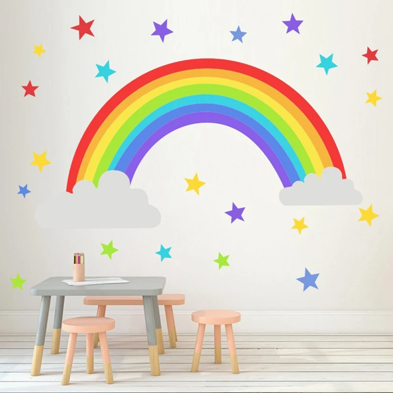 DIY Circles Wall Stickers Kids Bedroom Decoration Removable 3D Art Wall Stickers