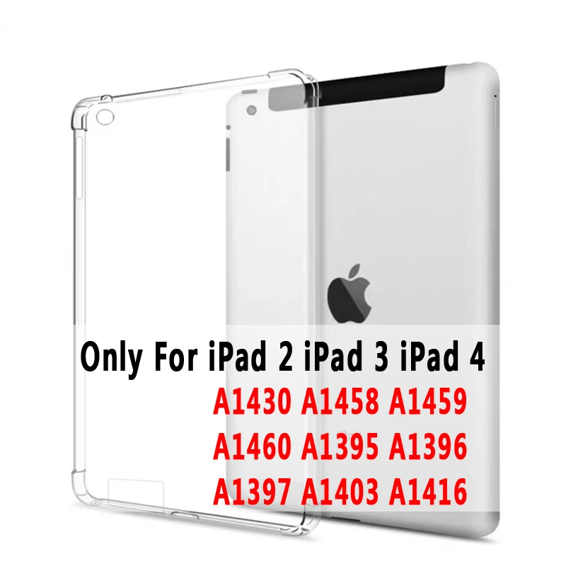 Прозрачный прямая сопротивление силиконовый чехол для Apple iPad 2/3/4 9,7 Air 1 2 5 6 iPad Pro 9,7 11 10,5 12,9 мини-платье на возраст 2, 3, 4, 5, 10,2 чехол - Цвет: For iPad 2 3 4