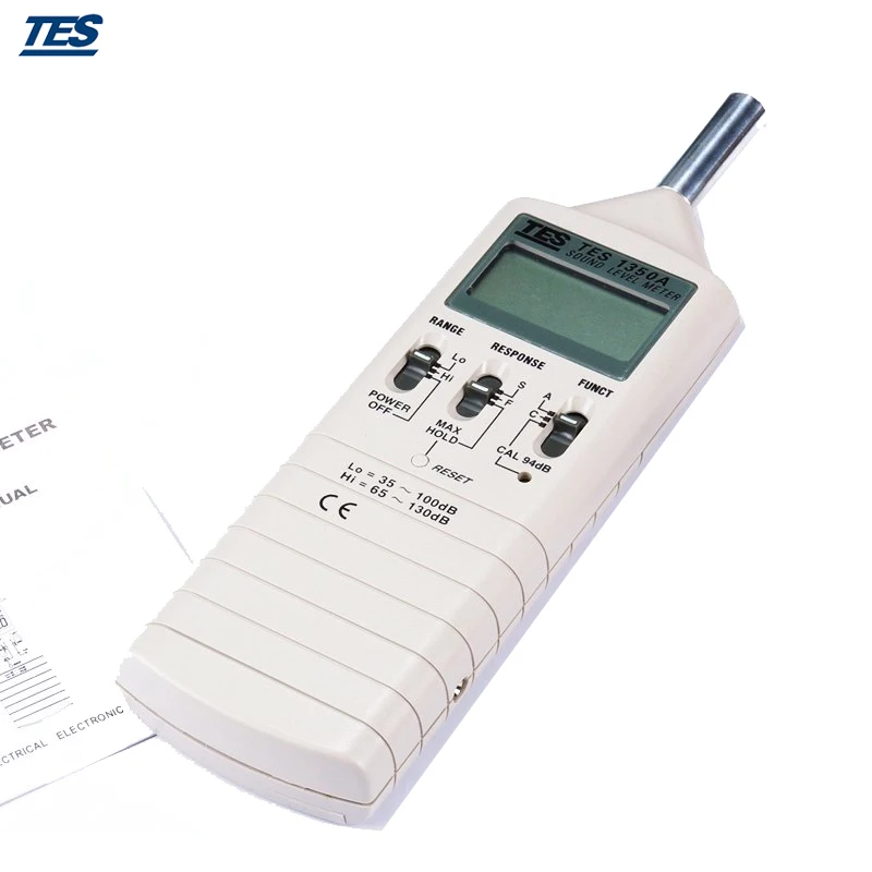 Tes-1350a звук указатель уровня Шум тестер со встроенным звуком калибратор, 0.1db Разрешение