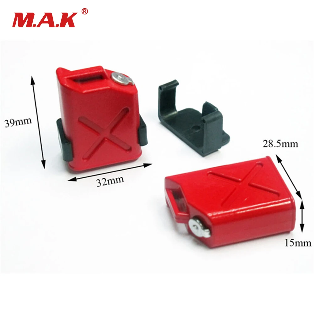 

1/10 Scale RC Car Crawler Accessory Red Mini Fuel Tank Box Model for Axial Wrangler Traxxas