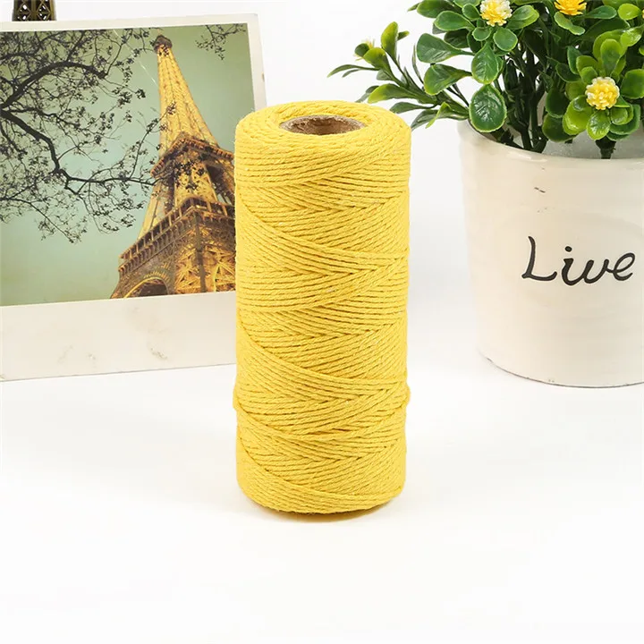 9  100m x2mm Cotton Yarn Thread DIY Handmade Knitted Thread For Child Baby Knitting Crochet Yarn Diy Crafts Clothing Sewing Yarns