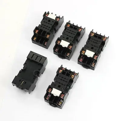 

5PCS Replaceable 8 Ends 35mm DIN Rail PYF08.5A Relay Socket Base Holder