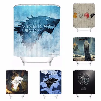 

Custom Waterproof Shower Curtain Game of Thrones Printed Bathroom Decor Various Sizes #180320-02-242