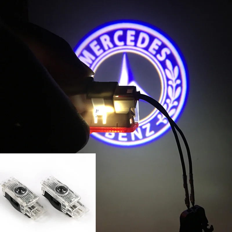

2X Led Door Logo Laser Projector Light For Mercedes Benz C w203 C200 C230 C280 C320 C350 C55 AMG Emblem Ghost Shadow Lamp