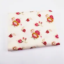 Печатный Цветок хлопок саржевая ткань для сшивание лоскутов по принципу "сделай сам" квилтинг кукла ткань украшения для дома рукодельные рукоделие материал