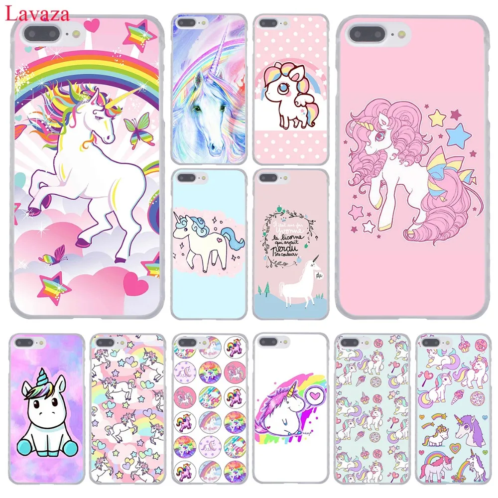 Lavaza Rainbow Lovely Unicorn Hard Phone Case for Apple iPhone XR XS